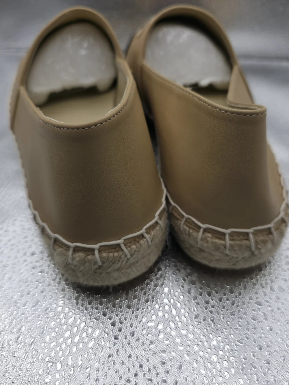 Chanel Two-Tone Beige and Black Espadrille Flats